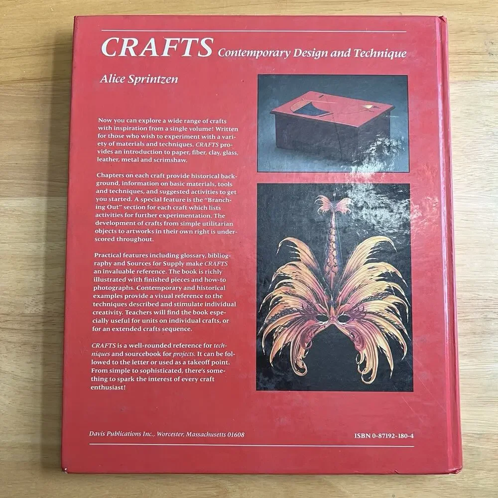 Crafts Contemporary Design and Technique Alice Sprintzen Hardcover Vintage 1987